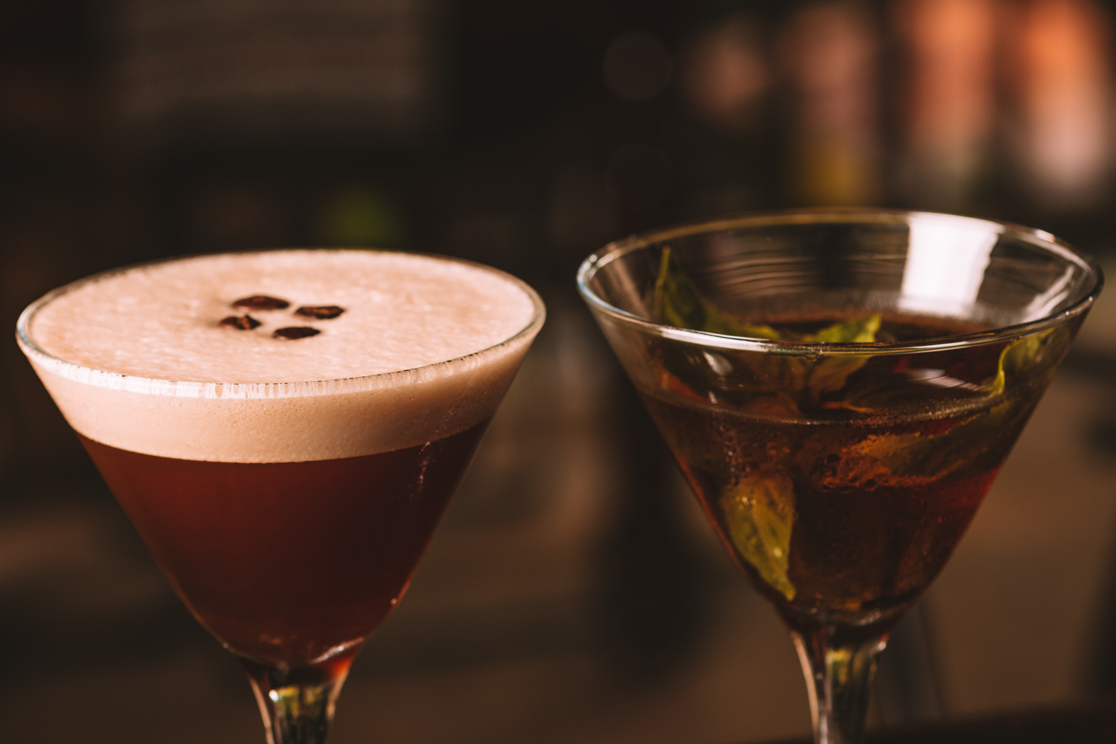 A chocolate cocktail from the bar at Grove House