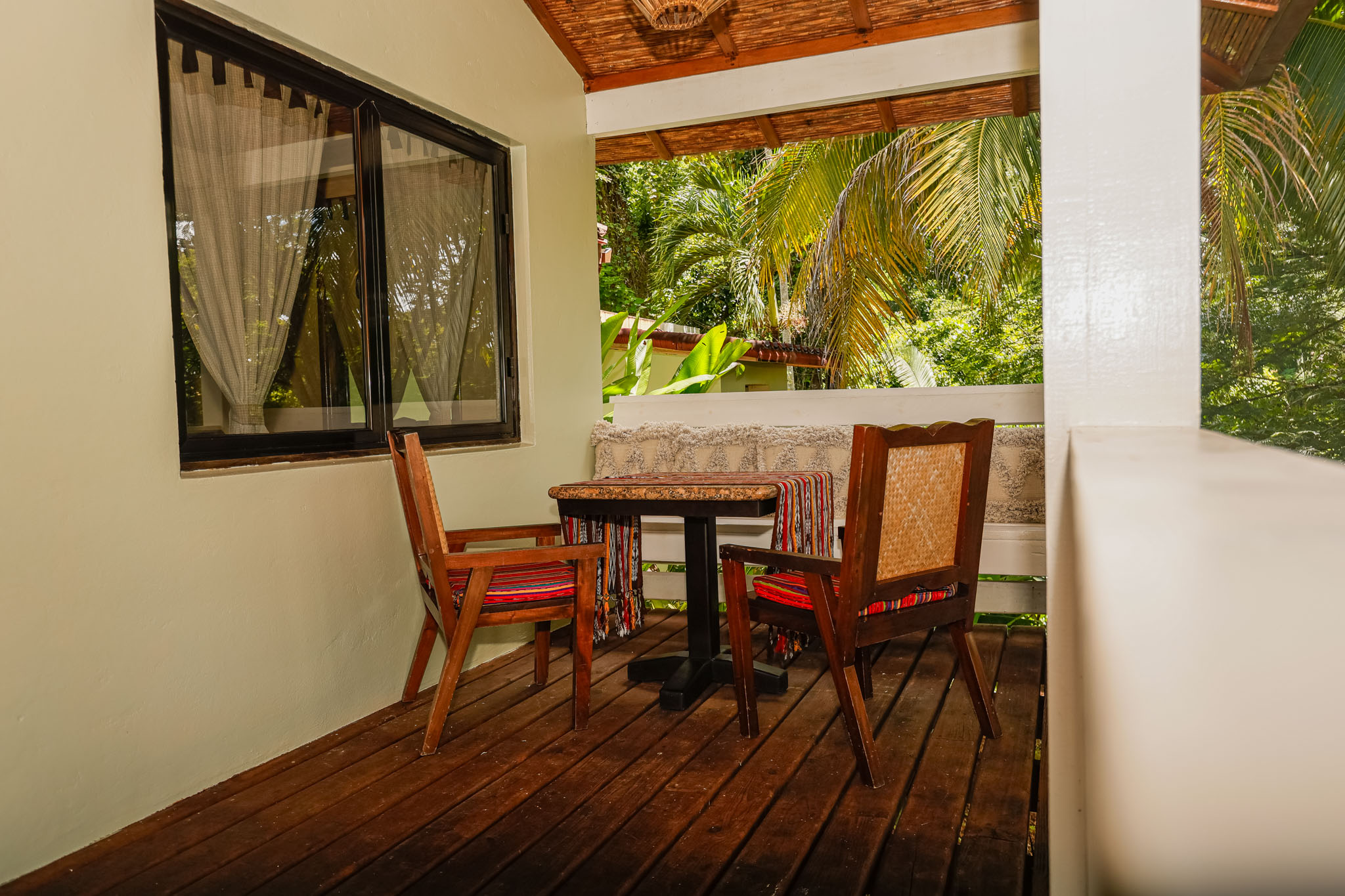 The balcony of the Jungle Cottage with Plunge Pool