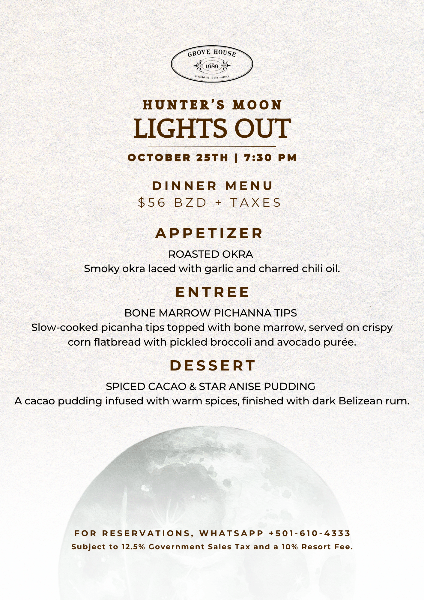 Licht aus im Grover House am 25. Oktober um 19:30 Uhr